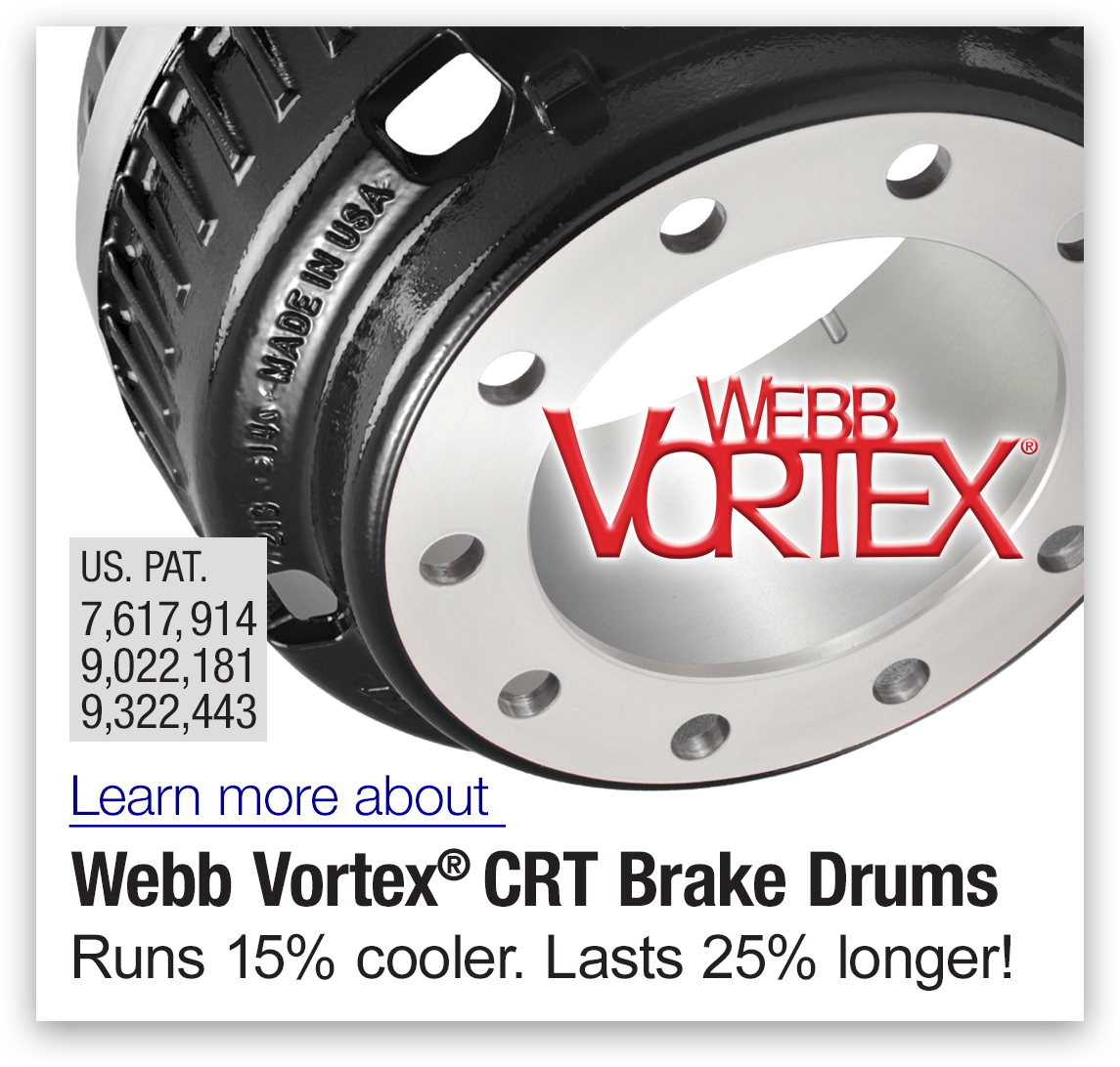 Webb Vortex brake drums