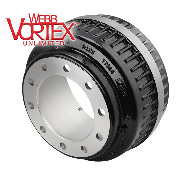 webb vortex brake drum